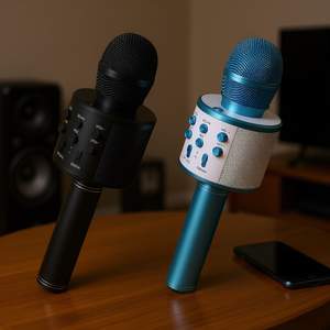 Wm Spk ไมโครโฟนคาราโอเกะไร้สายบลูทูธไมโครโฟนแบบพกพาสำหรับสมาร์ทโฟนพร้อมฟังก์ชั่นบันทึก - Product Image 2