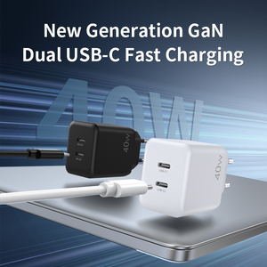 <span class=keywords><strong>Chargeur</strong></span> universel intelligent double USB-C PD <span class=keywords><strong>40W</strong></span> GaN à charge rapide pour iPhone 17 16 <span class=keywords><strong>HUAWEI</strong></span> SAMSUNG Mobile EN 50075 - Product Image 2