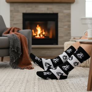 Paio di calzini lunghi Lucky Socks con disegno a fiamma, taglia 41-46 - Product Image 3
