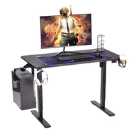 Haute qualité rvb lumière bureau de jeu cadre en Fiber de carbone Durable mélamine Surface ergonomique Design moderne Table porte-gobelet bas