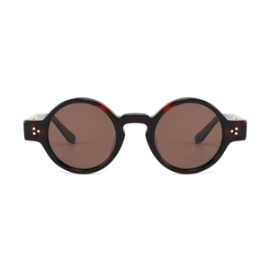 <b>Round</b> <b>Sunglasses</b> Tortoise Shell <b>Frame</b> Brown Lenses UV400 Protection Unisex Adult Retro Style Casual Wear - Product Image 1