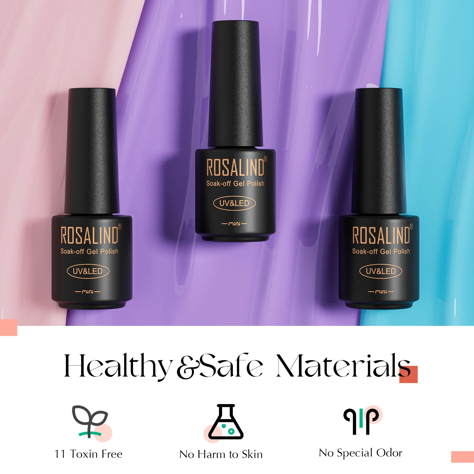 Rosalind Novidade kit de esmalte Gel UV 32 cores base de casaco brilhante e fosco conjunto de esmalte nude mix coleção Glift