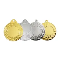 Médailles sportives personnalisées en métal avec ruban doré pour les récompenses de lutte, de judo et de football