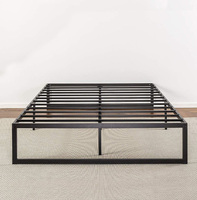 Kainice Cadres de lit à LED personnalisés Offre Spéciale Queen Size Double lampe de lit en métal et acier OEM ODM pliable Caractéristiques de stockage pour chambre à coucher
