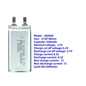 Baterías de Polímero de Litio Promocionales Modelo 602040 de 450 mAh y <span class=keywords><strong>3.7</strong></span> <span class=keywords><strong>V</strong></span> con Certificación KC para Electrodomésticos y Aspiradoras Robóticas - Product Image 5