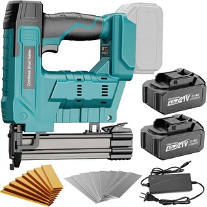 Cordless <b>Brad</b> Nailer 2Pcs 4.0Ah Battery 18 Gauge Metal Plastic Battery Powered Staple Guns Upholstery Carpentry 1600Pcs Nails - Product Image 5
