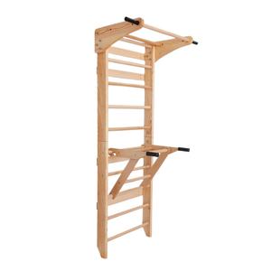 Barres murales multifonctionnelles en bois pour entraînement <span class=keywords><strong>de</strong></span> force et étirements, type échelle suédoise, pour <span class=keywords><strong>salle</strong></span> <span class=keywords><strong>de</strong></span> <span class=keywords><strong>sport</strong></span> à domicile - Product Image 1