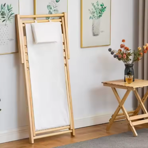 Portable Modern Solid Wood Oxford Folding <b>Lounge</b> <b>Chair</b> <b>Outdoor</b> Sun Lounger for Home Office Garden Beach Hotel Use - Product Image 5