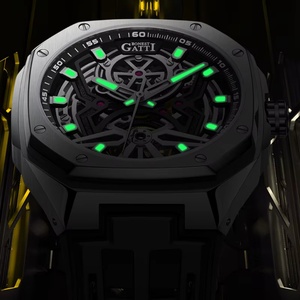 BG5802 Men Automatic <b>Watch</b> <b>Mechanical</b> Wristwatch Rubber Strap Stainless Steel <b>Watches</b> for Men - Product Image 5