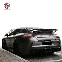 Pour 2009-2013 Panamera convertir MSY Style Kit de carrosserie large en Fiber de carbone avant pare-chocs arrière diffuseur becquet pour Panamera 970 capot