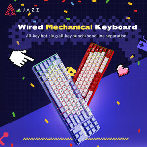 AJAZZ AK870 MC 75% wired hot-swappable mechanical <b>keyboard</b> 86-key typewriter-C wired RGB backlit game <b>keyboard</b> wholesale - Product Image 2