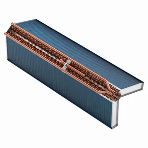 Customized Copper Tubes Aluminum Fins Cooling Water Coil Capable To Process Special Shape Heat Exchanger