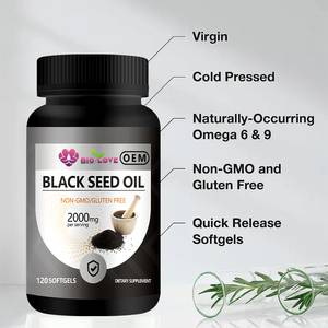 Chinese leverancier OEM Private Label Premium Biologische Zwarte Komijnzaadolie Softgels 100% Natuurlijk Groothandel Supplement - Product Image 4