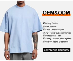 Tùy Chỉnh In Trắng Drop Shoulder Men's T-Shirts Quá Khổ Nặng Bông T Áo Sơ Mi 300gsm Vòng Cổ T Áo Sơ Mi 100 Bông Cho Nam Giới - Product Image 4
