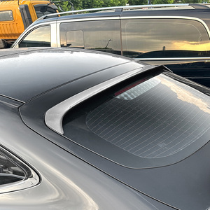 Mercedes-Benz Rear Spoiler Carbon Fiber Texture Piano <b>Black</b> ABS Wing Shaped For 2023 GLC Coupe <b>Trunk</b> Mount - Product Image 3