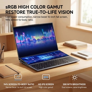 แล็ปท็อป OEM จอคู่ 16 นิ้ว Intel Core I7 9750H โน้ตบุ๊คจอสัมผัส 14 นิ้ว คอมพิวเตอร์ขายส่งสำหรับธุรกิจและเล่นเกม - Product Image 3