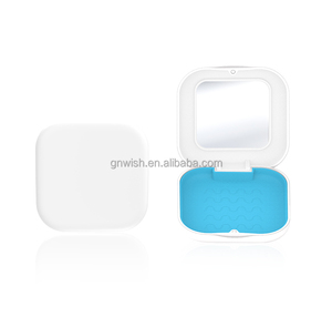 Aligner hộp mỏng chỉnh nha nha khoa trường hợp di động Miệng răng bảo vệ container với gương lưu trữ người lưu giữ container - Product Image 1