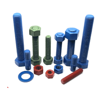 Fabricants M8 M16 m19 sans tête long a192 b7 a194 2h b7 chanfreinage xylar xylan enduit goujons avec 2 écrous