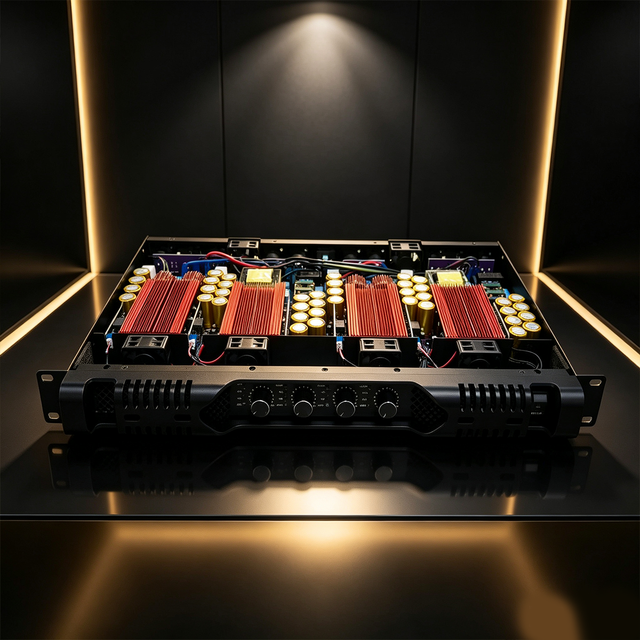 Stable Performance 1U Rack MountClass D Power Amplifier 4x1300WAudio Amp for Nightclub KTV Use