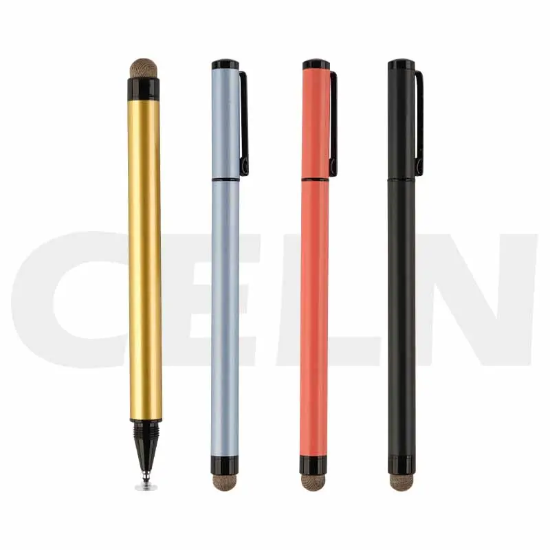 Pena Stylus warna metalik, pena Stylus fungsi ganda dengan fungsi magnetik, pena layar sentuh tersedia