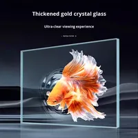 Aquarium intelligent moderne pour salon, petit, rectangulaire, ultra-blanc, en verre, écologique, pour betta, tortue, plantes aquatiques, bureau