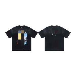 <span class=keywords><strong>T</strong></span>-shirt vintage délavé à l'acide pour hommes en gros - 100 % coton, sérigraphie vierge, style Saimt Michell Vibe American High Street, manches courtes - Product Image 6