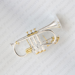 Chuyên nghiệp bạc mạ vàng phù hợp cơ thể đồng thau cupronickel Slide EB gây nên Soprano <span class=keywords><strong>Cornet</strong></span> với trường hợp khó khăn để bán - Product Image 1