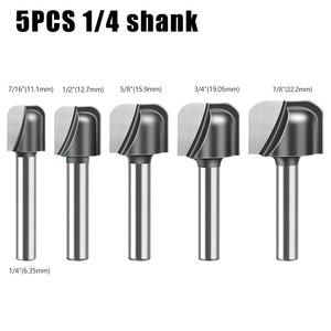 Mata Bor Router Karbida 6mm 8mm 1/4 1/2 Inch Shank untuk Ukiran Kayu, Pembuatan Mangkuk dan Nampan, Pemotong Penggilingan Kayu - Product Image 4