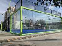 Terrain de padel panoramique JSMC 2025, nouveau design, 20m*10m, matériau galvanisé à chaud, garantie 3 ans, prix d'usine