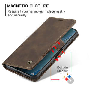 Personnalisable pour CaseMe pour Huawei P60 Art P50 P40 P30 P20 Pro Crazy Horse Portefeuille en cuir lisse Flip Cover Sac pour téléphone portable - Product Image 2