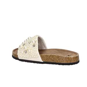 Sandali Bassi da Donna SASS250281 con Perle Argento e Dettagli Decorativi - Product Image 3