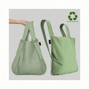 Wholesale Eco-Friendly Large Cotton <b>Canvas</b> Folding Travel <b>Backpack</b> Custom Printed Logo Shopping Tote Bag New Shopping Bags - Product Image 1