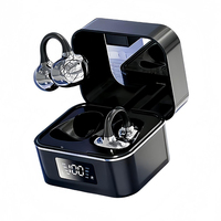 Écouteurs sans fil TWS Bluetooth étanches pour femmes, modèle 2026, avec miroir de maquillage intégré et étui de chargement, écouteurs sportifs à clip d'oreille, tendance