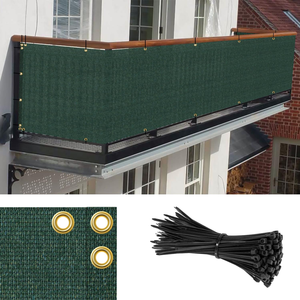 Sự riêng tư hàng rào Màn hình 1.5x10m 230gsm 95% <span class=keywords><strong>HDPE</strong></span> bóng râm Áo gió net màu xanh lá cây với lỗ quan hệ cáp - Product Image 2