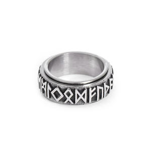 Soulager L'anxiété Acier Inoxydable Fidget Bande Anneaux Rune <span class=keywords><strong>Alphabet</strong></span> <span class=keywords><strong>Viking</strong></span> Spinner L'anxiété Anneau pour Hommes Femmes - Product Image 6