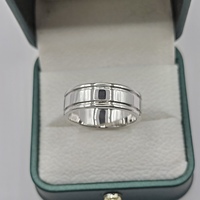 Bague en argent 925 de 6,0 mm plaquée rhodium, taille US 10,00, bijoux de fiançailles et de mariage pour femmes et hommes