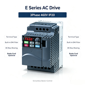 ไดรฟ์ AC คุณภาพสูง VFD-E 3 เฟส 460V IP20 พร้อมสวิตช์ RFI แบบใช้ร่วมกับบัส DC ตัวควบคุมความเร็วอุตสาหกรรมสำหรับเครื่องจักรงานไม้ - Product Image 1