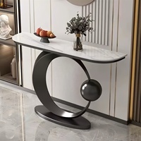 Table d'entrée en fer italien, style moderne et épuré, meuble d'entrée très étroit pour salon, mobilier de maison haut de gamme de luxe léger
