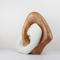 Nouvelle Sculpture en Résine 2026 Design Moderne Beige Jaune Luxe Tuohuangniu Décoration Maison Bureau Hôtel Art Ornement Artisanat Entrelacé