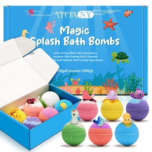 ATOANY Skin Soft Smooth Ocean Toy Bath Salt Ball Sleeve Box Magic Splash Bath <strong>Bombs</strong> for Kids' Birthdays Easter Christmas - Product Image 1