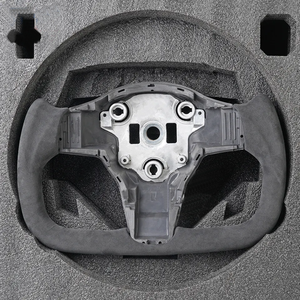 Volant directionnel personnalisé en cuir suédé, adapté aux modèles de <span class=keywords><strong>Tesla</strong></span> Y 3, nouveau, - Product Image 2