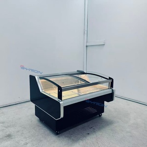 Vitrine réfrigérée pour viande fraîche de qualité supérieure Byron avec refroidissement par ventilateur pour <span class=keywords><strong>boucherie</strong></span>, épicerie, prise en charge du logo personnalisé, <span class=keywords><strong>livraison</strong></span> rapide - Product Image 1