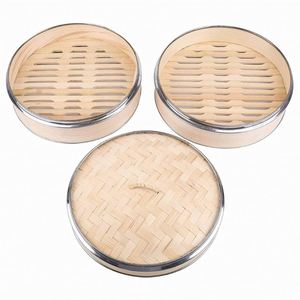 Vaporera de Tortillas de Bambú Ecológica, Mini Vaporera de Bambú de 12 Pulgadas, Anillos de Bambú para Pollo, Vaporera de 3 Compartimentos para Masa de Pan - Product Image 2