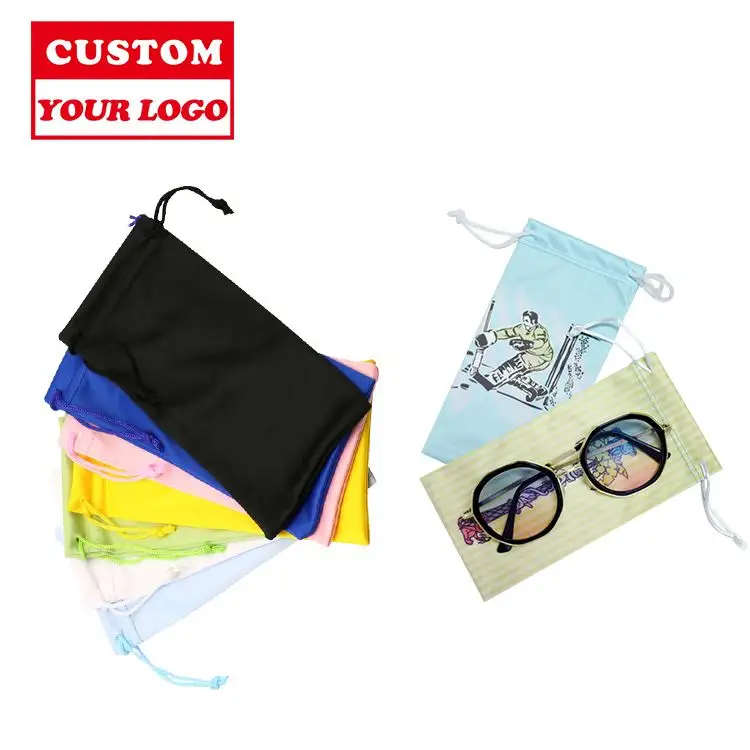 Pouch Soft Eyeglasses Bag Glasses Case Eyewear Custom Sunglasses Microfiber Bag custom printed microfiber sunglasses pouch bag