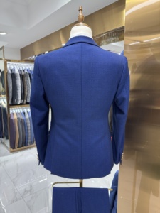 <span class=keywords><strong>Costume</strong></span> Homme <span class=keywords><strong>Bleu</strong></span> <span class=keywords><strong>Marine</strong></span> 3 Pièces Ajusté Business Décontracté pour <span class=keywords><strong>Mariage</strong></span> Marié Formel Travail Smoking Veste Gilet avec Pantalon - Product Image 3