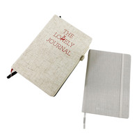 A5 Leinen Hardcover Tagebuch Stoff Hardcover Geschenk Journal Logo Gedruckt Custom Design Notebook