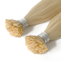 Prix usine aligné cuticule Remy Extensions de cheveux humains U kératine pointe plate cheveux russes naturel droit U pointe pré-collée