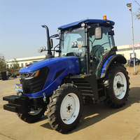 Tracteur agricole compact 50 CV diesel 4x4 à roues, haute efficacité, pour rizières, destiné au marché d'Asie du Sud-Est
