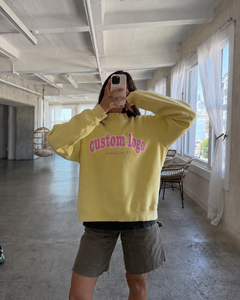 Sudadera Casual de Cuello Alto para Mujer con Estampado de Letras Personalizado, Oversize, Manga Larga, Forro Polar Suave, Estilo Urbano, Top Diario - Product Image 2