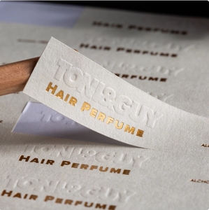 Tùy Chỉnh Lá Vàng In Ấn Giấy Dán Dập Nổi Kết Cấu Đặc Biệt Hình Dạng Cá Nhân Bao Bì Nhãn - Product Image 2